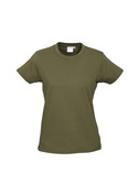 Ice Cotton Tee Shirt - Women - Khaki