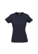 Ice Cotton Tee Shirt - Women - Navy