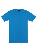 Outline Cotton Tee - Men - Aqua