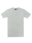Outline Cotton Tee - Men - Grey Marle