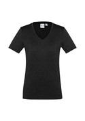 Aero BIZ COOL Cotton-feel Tee Shirt - Women - Black Marle