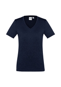 Aero BIZ COOL Cotton-feel Tee Shirt - Women - Navy