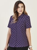 Florence Daisy Print Short Sleeve Shirt - Women