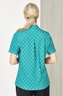 Florence Daisy Print Short Sleeve Shirt - Women - Back