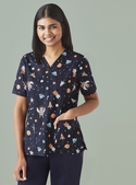 Space Party Scrub Top - Women