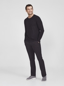 Performance Cotton Long Sleeve Tee - Men - Black