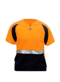 Hi Vis Fleece Tee - Orange/Black