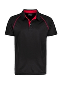 XT Performance Polo Shirt - Men - Black + Red
