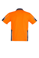 Squad Hi Vis Short Sleeve Polo Shirt - Men - Back View