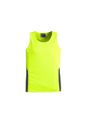 Squad Day Only Hi-Vis Singlet - Men - Yellow/Charcoal