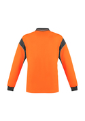 Aztec Hi Vis Day Only Long Sleeve Polo Shirt - Men - Back View