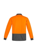 Comfort Back Long Sleeve Hi Vis Polo Shirt - Men - Back View