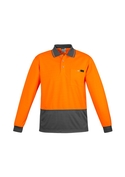 Comfort Back Long Sleeve Hi Vis Polo Shirt - Men