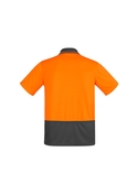 Comfort Back Short Sleeve Hi Vis Polo Shirt - Men - Back View