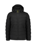 Streetworx Hooded Puffer Jacket, Plain and Hi Vis - Unisex - Black