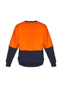 Hi Vis Crew Neck Sweatshirt - Unisex - Back View