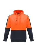 Hi Vis Pullover Hoodie - Unisex - Orange/Navy