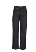 Plain Utility Work Pants Cotton Drill - Men - Black