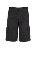 Midweight Cotton Drill Cargo Work Shorts - Men - Black