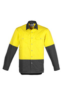 Industrial Long Sleeve Shirt - Men - Yellow/Charcoal