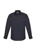 Rugged Cooling Long Sleeve Work Shirt 100% Cotton - Men - Charcoal