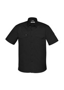 Rugged Cooling Short Sleeve Work Shirt 100% Cotton - Men - Black