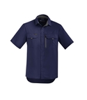 Outdoor Short Sleeve Shirt - Men - Navy