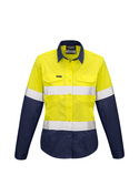 Rugged Cooling Hi Vis Taped Long Sleeve Shirt - Women - Yellow/Navy