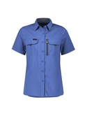 Outdoor Short Sleeve Shirt - Women - Blue