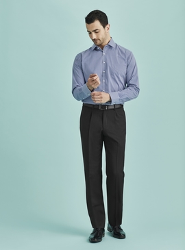 Single Pleat Trousers - Polyester/Bamboo Cool Stretch - Men
