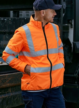 Taped Hi Vis Reversible Puffer Jacket