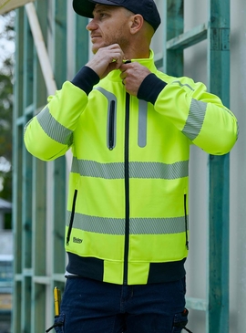 Taped Hi Vis Soft Shell Bomber Jacket