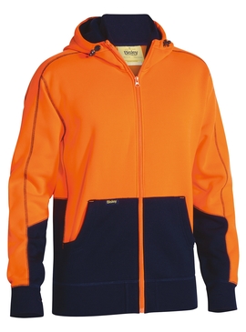 Hi Vis Zip Front Fleece Hoodie
