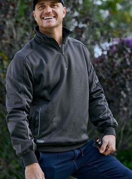 Work Fleece 1/4 Zip Pullover With Sherpa Lining