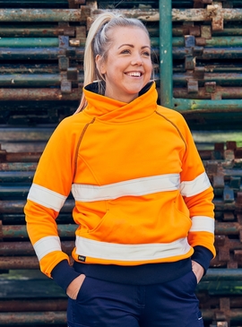 Taped Hi Vis Fleece Jumper - Women