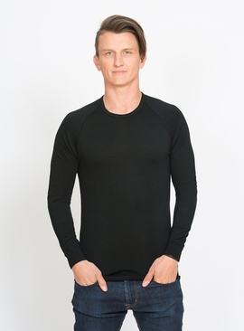 Merino Crew Neck Long Sleeve Base Layer Top - Men