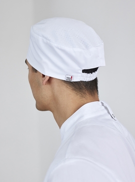 Mesh Flat Top Chef Hat - Recycled Polyester/Cotton
