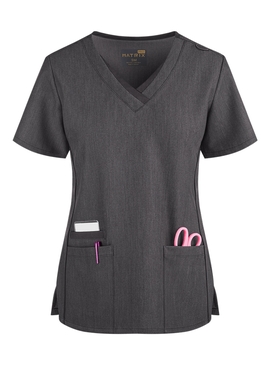 Matrix Pro Contrast Layered V-neck Scrub Top - Women
