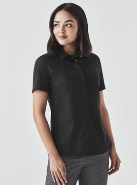 Women's Charlie Short Sleeve Button to Neck Shirt - Graham Brown & CO