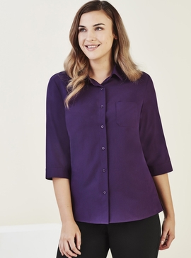 Florence Plain 3/4 Sleeve Shirt - Women