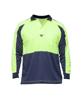Hi Vis Long Sleeve PRP Polo Shirt