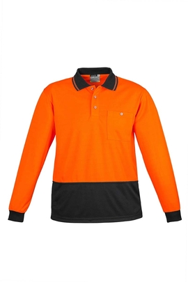 Basic Long Sleeve Hi Vis Polo Shirt - Unisex
