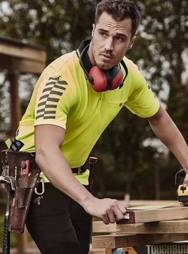 Komodo Short Sleeve Hi Vis Work Polo Shirt - Men