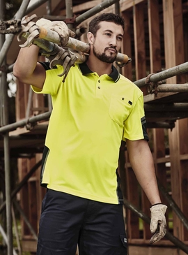 Squad Reinforced Hi Vis Short Sleeve Polo Shirt - Men