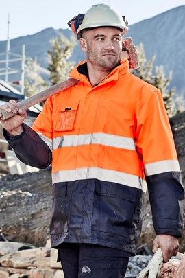 Basic 4 in 1 Waterproof Hi Vis Jacket - Men