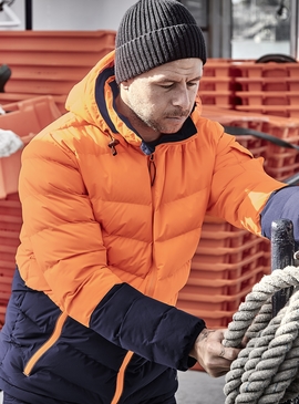 Streetworx Hooded Puffer Jacket, Plain and Hi Vis - Unisex