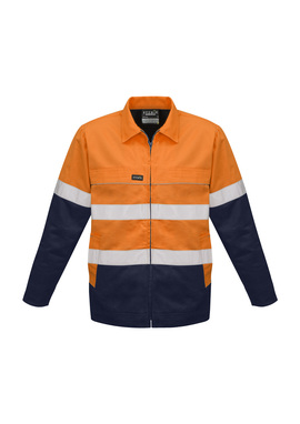 Hi Vis Cotton Drill Jacket with Cotton Flannel Lining - Men