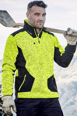 Streetworx Reinforced Knit 1/2 Zip Pullover, plain and hi vis - Unisex