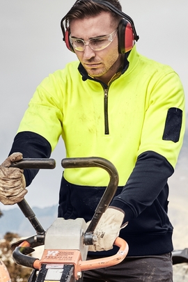Hi Vis Half Zip Pullover (No Hood) - Unisex