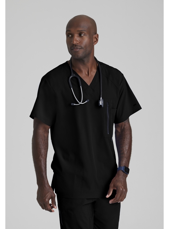 Barco One Amplify Scrub Top - Men - 01 Black